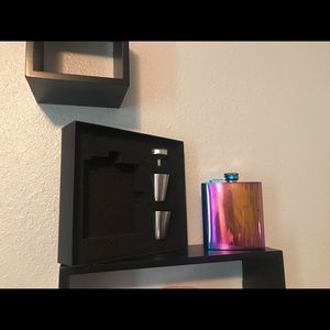 6oz Rainbow Colored Hip Flask
